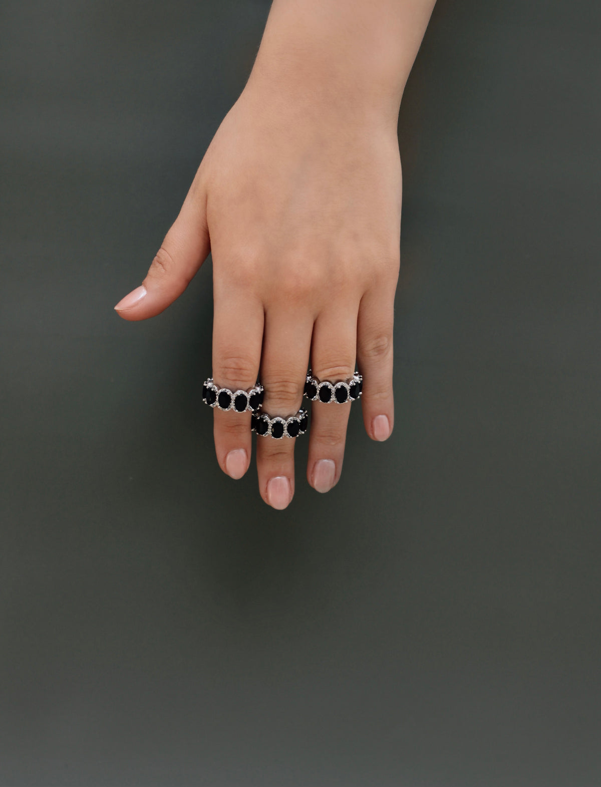 Anillo Negro Chunky Bold